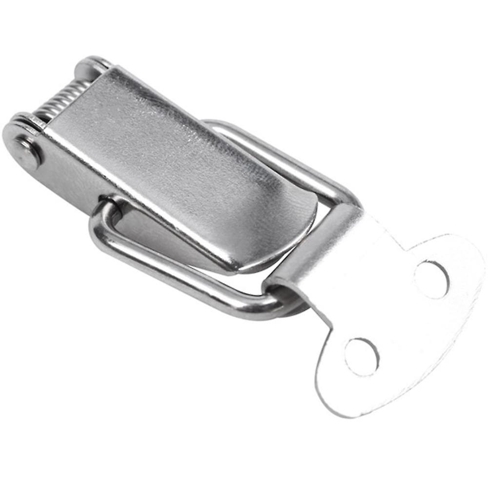 Cabinet Silver Tone Spring Loaded Toggle Switch Latch Hasp 4 Pcs