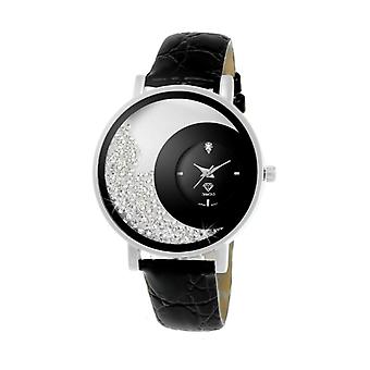 Relógio Feminino MF311-DIAMANT - Pulseira de Couro Preto
