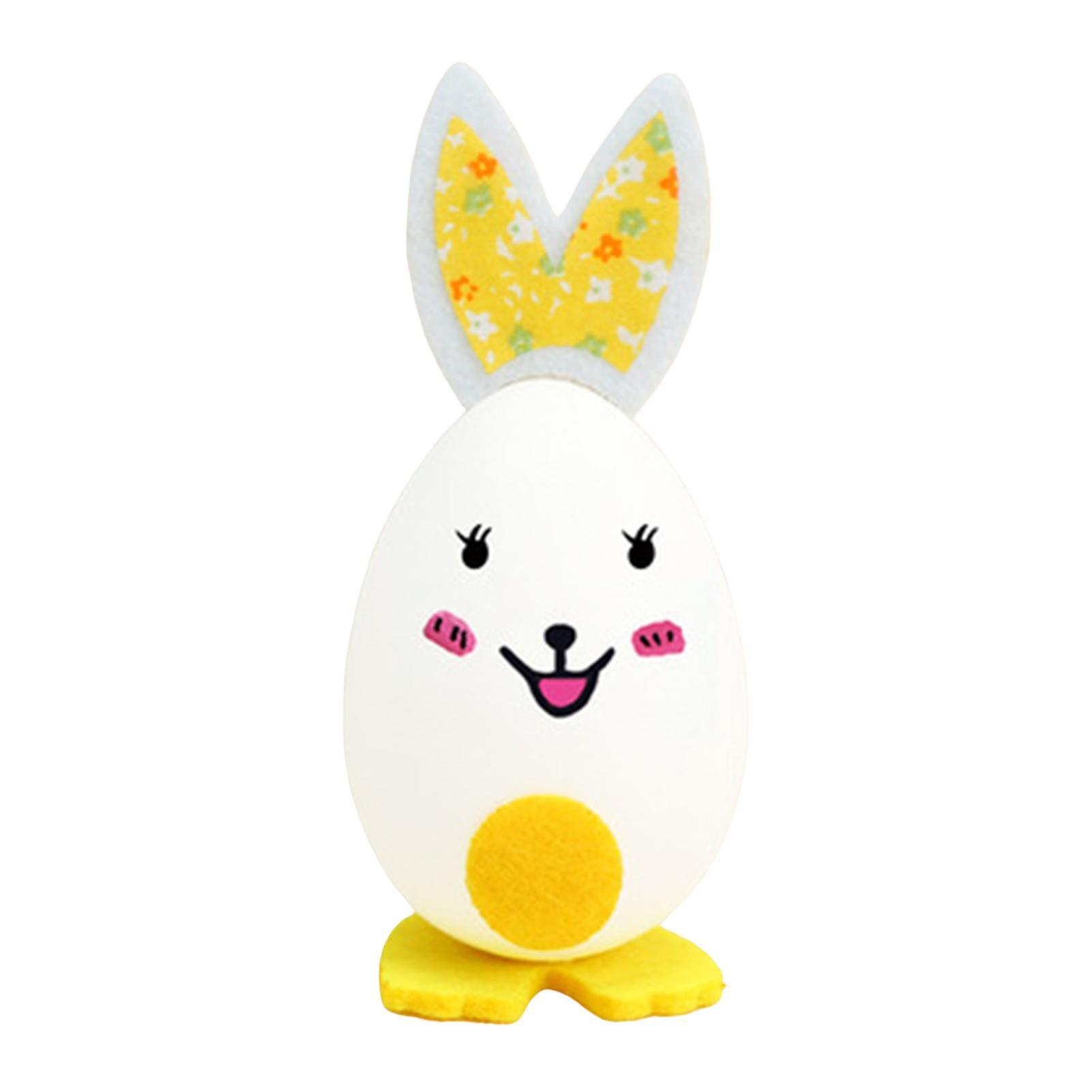 1 Set Easter Egg Toy Lovely Simulation Plastic Egg Crafts Ornament Diy Making Playing Set Diy Colorful Graffiti Easter Bunny Egg Children Gift