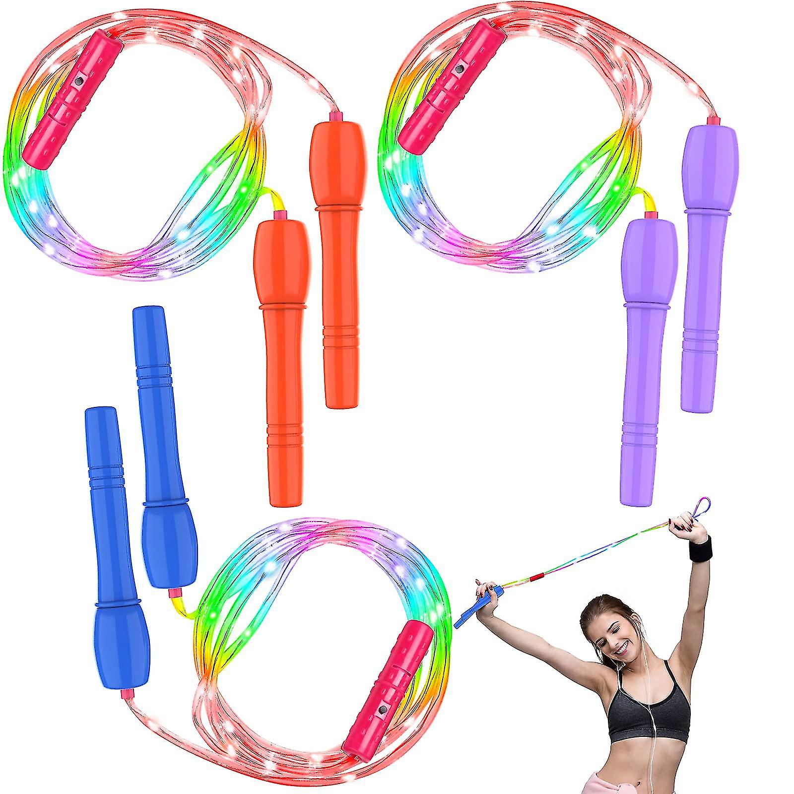Light Up Jump Rope Led Skipping Rope Colorful Led Jump Ropes Fitness Skipping Rope Handle Random Color