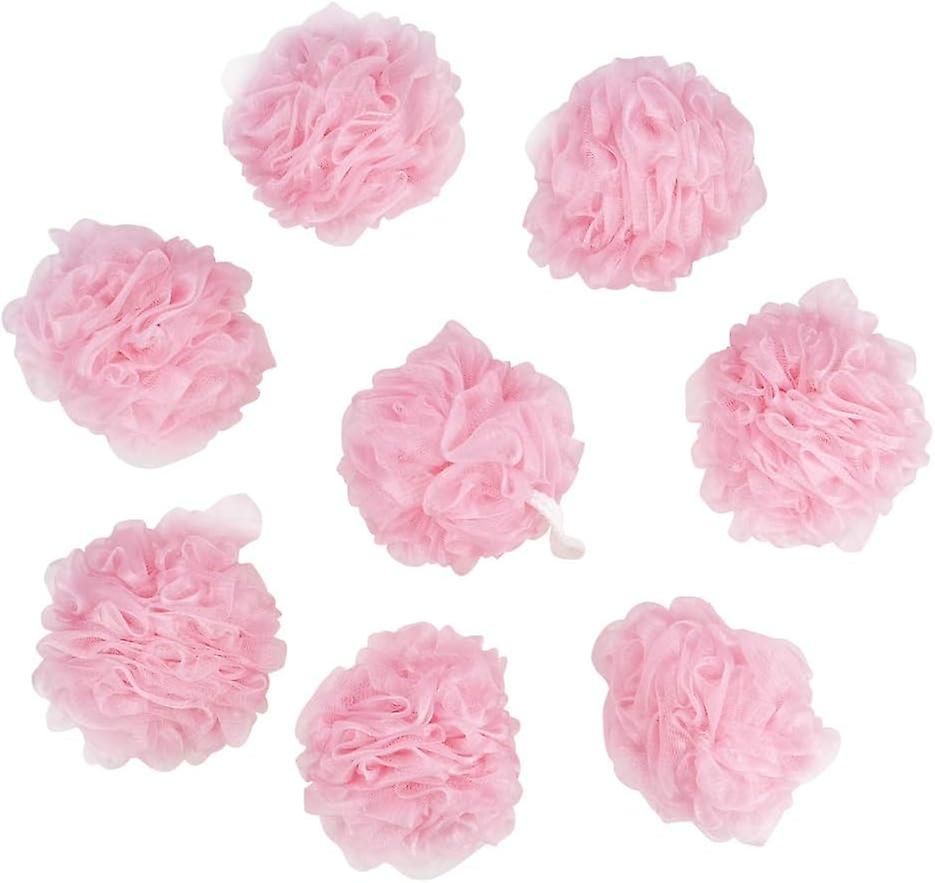 Body Bath Cleaning Puff, Pink, 8 Packs