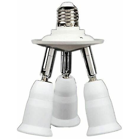 3-in-1 E27 Socket Dispenser Adapter, Standard E27 Led Bulb, Converter Holder, 360 Degree 180 Adjustable Chandelier Socket