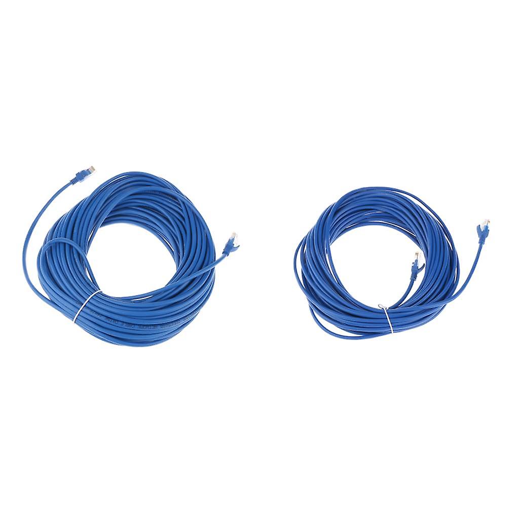 20M+30M Cat5e Patch Cord Cable Ethernet Internet Network LAN  UTP Blue