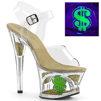 Pleaser Women's Shoes Moon-708usd Clr/clr-green