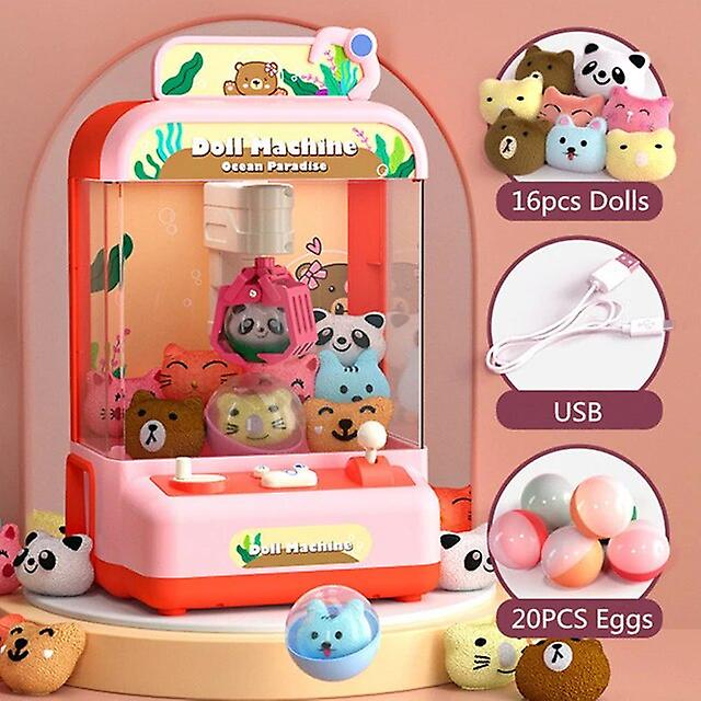 Mini Claw Machine For Kids Toys Automatic Coin Operated Crane Dolls Game Arcade Machines Children Interactive Toy Birthday Gifts
