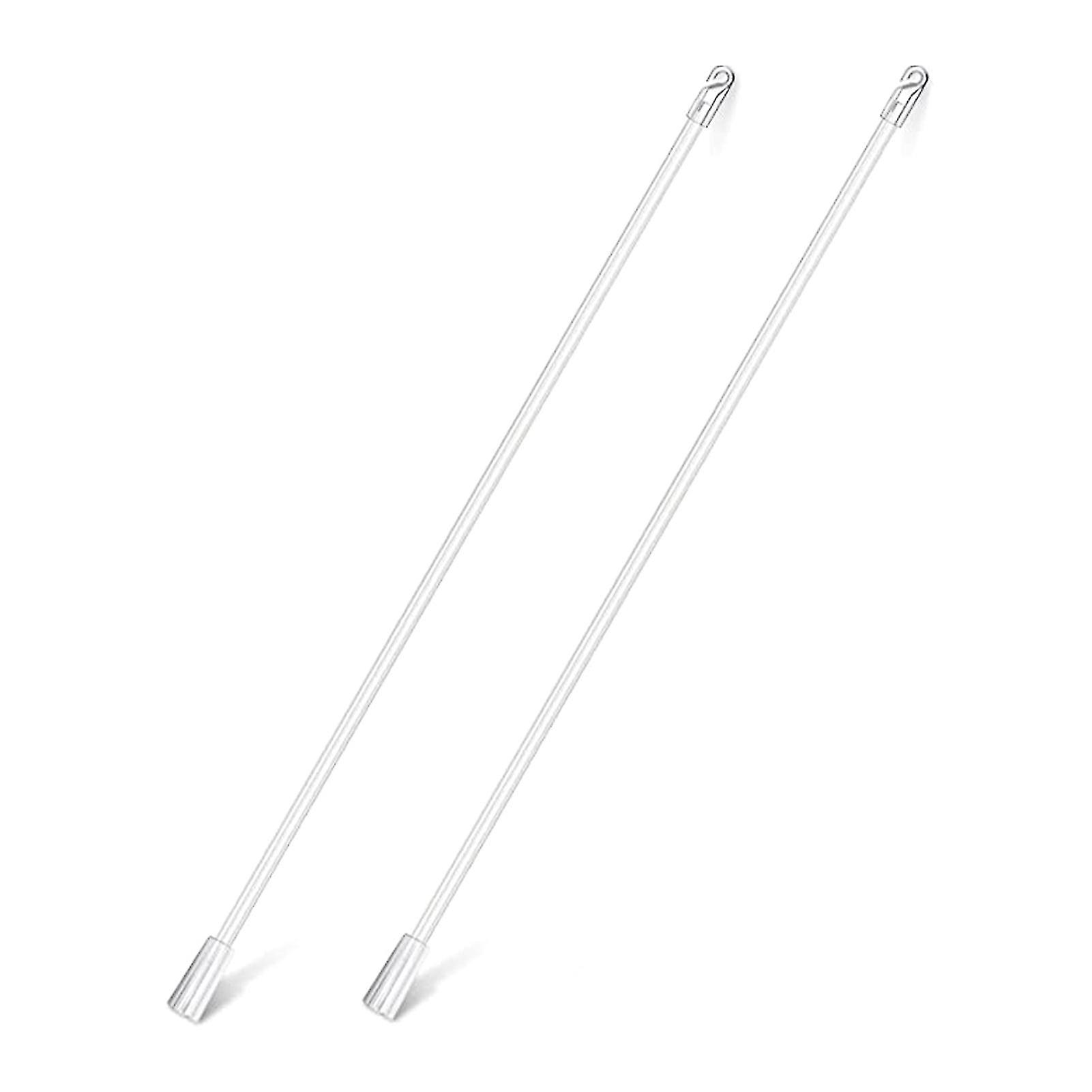 2pcs Transparent Pulling Rod Vertical Blind Wand Window With Hook Grip Frame