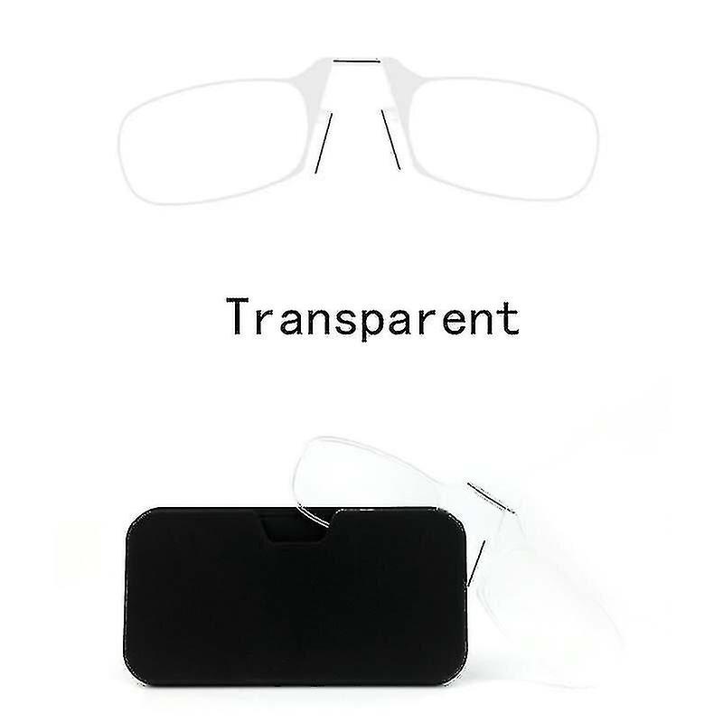 Legless Clamp Nose Reading Glasses With Ultra-thin Glasses Case Vio