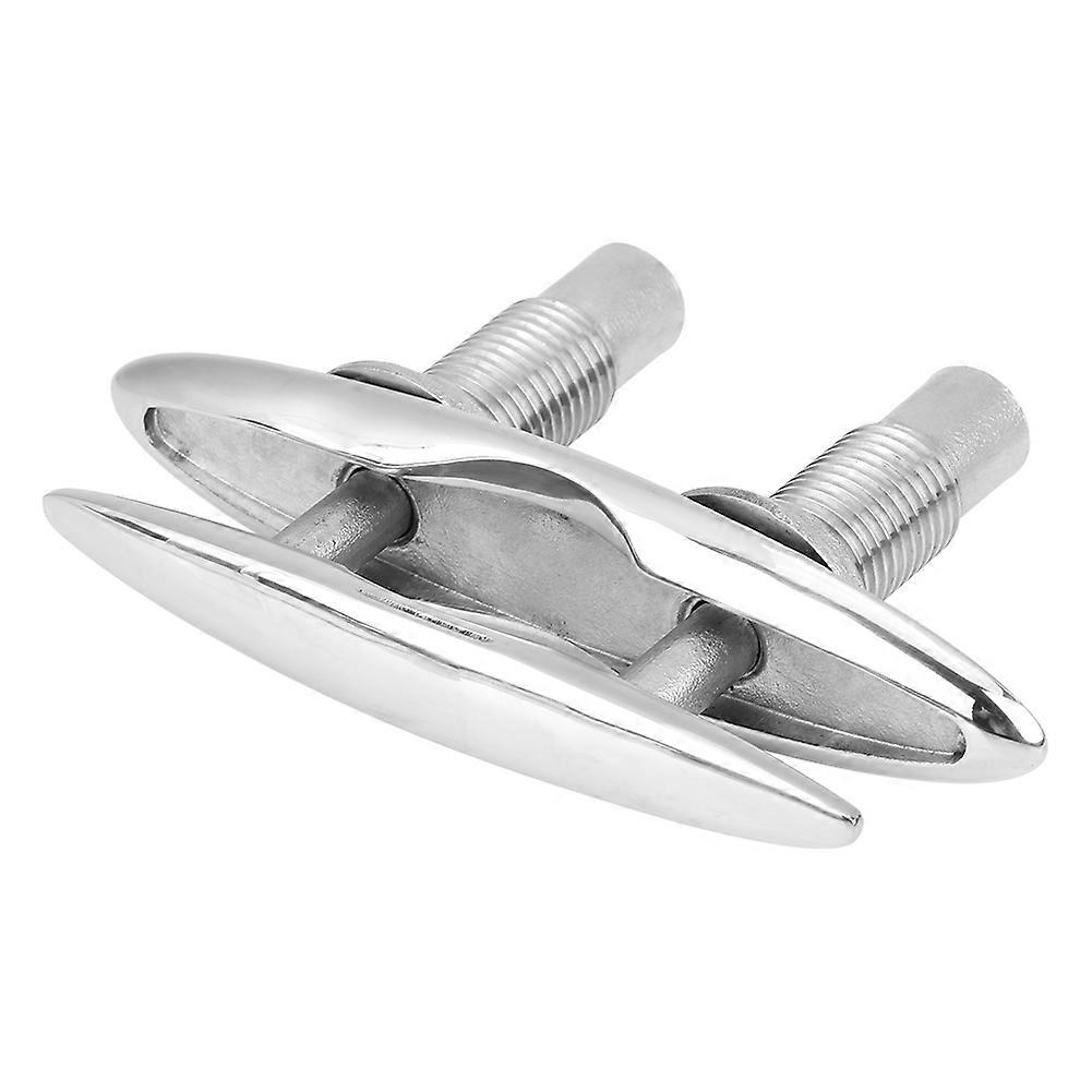6" Boat Ship Mooring Dock Neat Cleat 316 Stainless Steel Double Deck Push Pull Cable Bolt