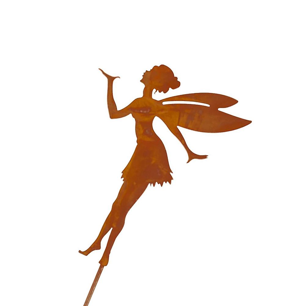 装飾的な庭の賭け金妖精のシルエットメタルヤードステークス芸術屋外庭の装飾春の装飾