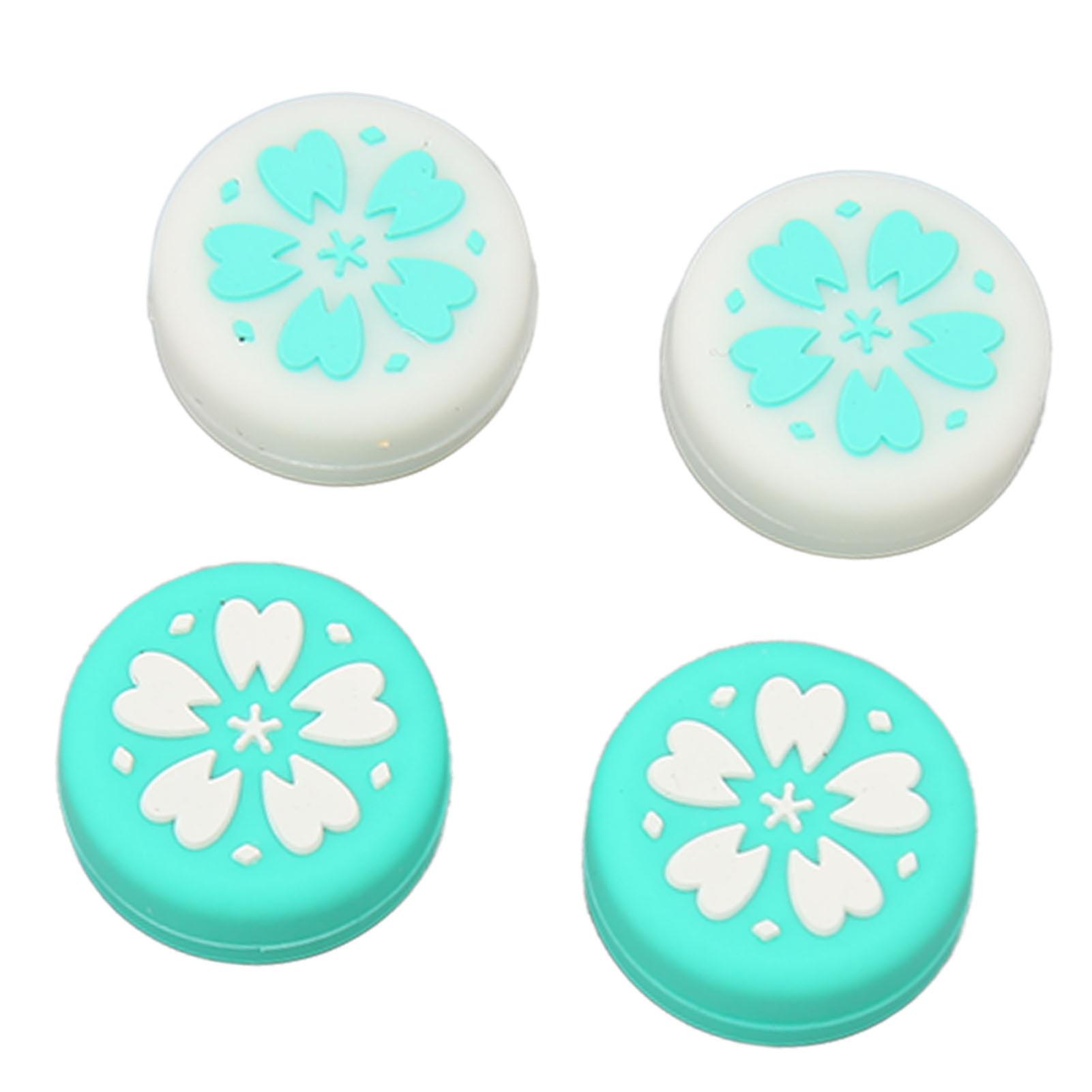 4Pcs Thumb Grip Caps for Switch Soft Silicone Prevent Slip Replacement Joystick Caps Thumb Stick Caps for Switch Lite Blue 