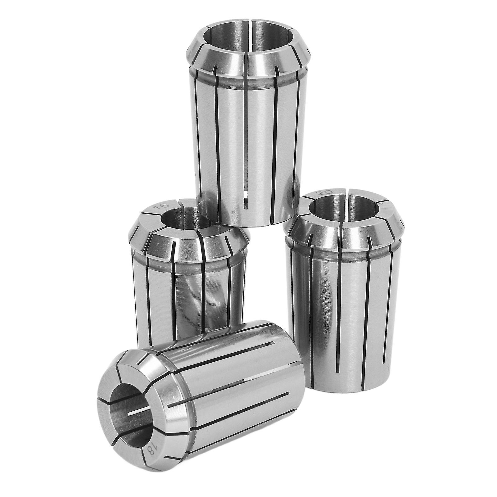 4PCS OZ25 Collets with Wrench Spring Steel Cutting Collet Set for CNC Lathe Milling Drilling Dia 16 18 20 25 
