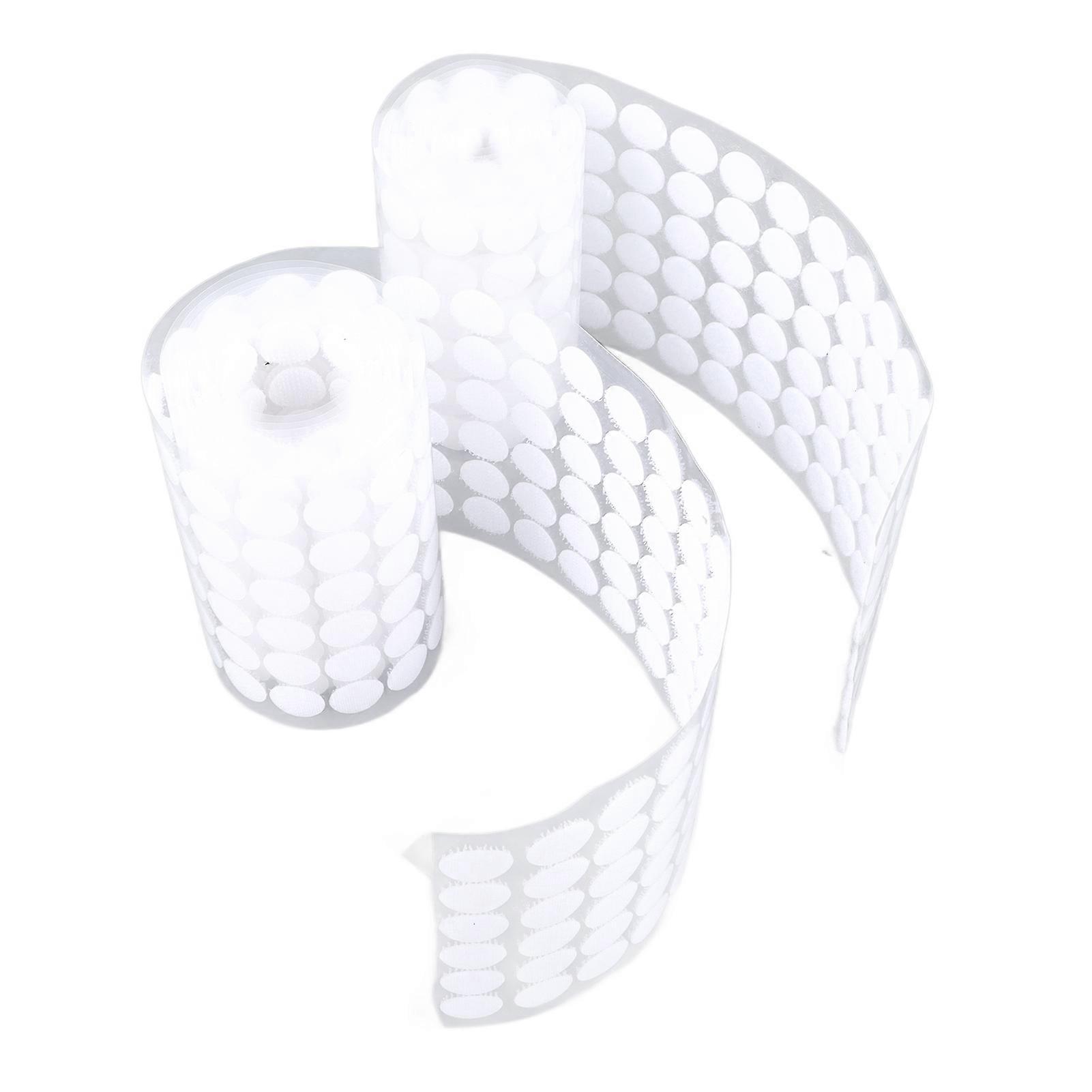 Circular Hook and Loop Long Lasting Strong Self Adhesive Dots Tapes Small Circle Dots Stickers Tapes White 