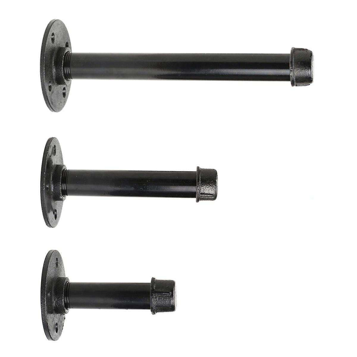 Industrial Iron Pipe Shelf Bracket Rustic Wall Mount Diy Shelving Furniture 3 Sizes