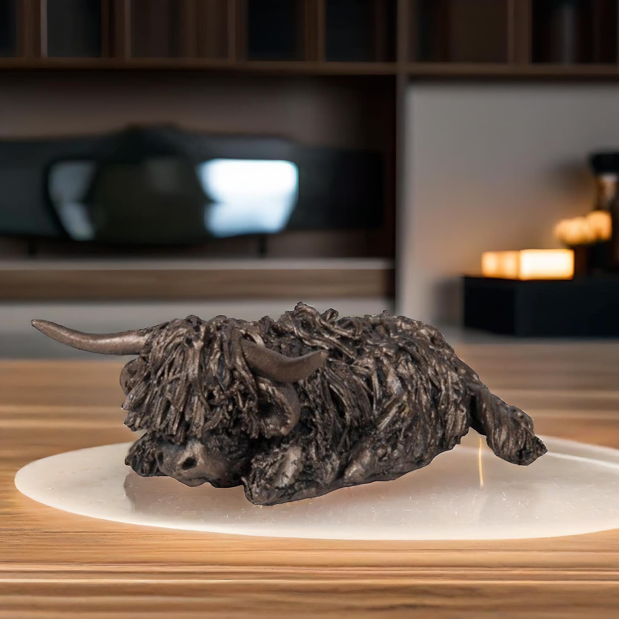 Morag Sitting Highland Bull Sculptures & Statues
