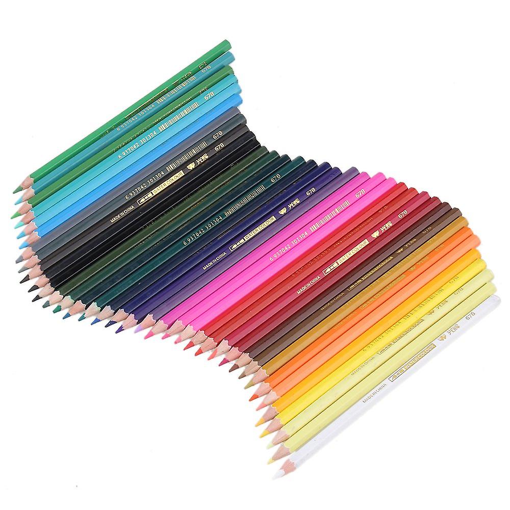 Water Soluble Drawing Colored Draw Pencils Set With Metal Case Box 36 Colors
