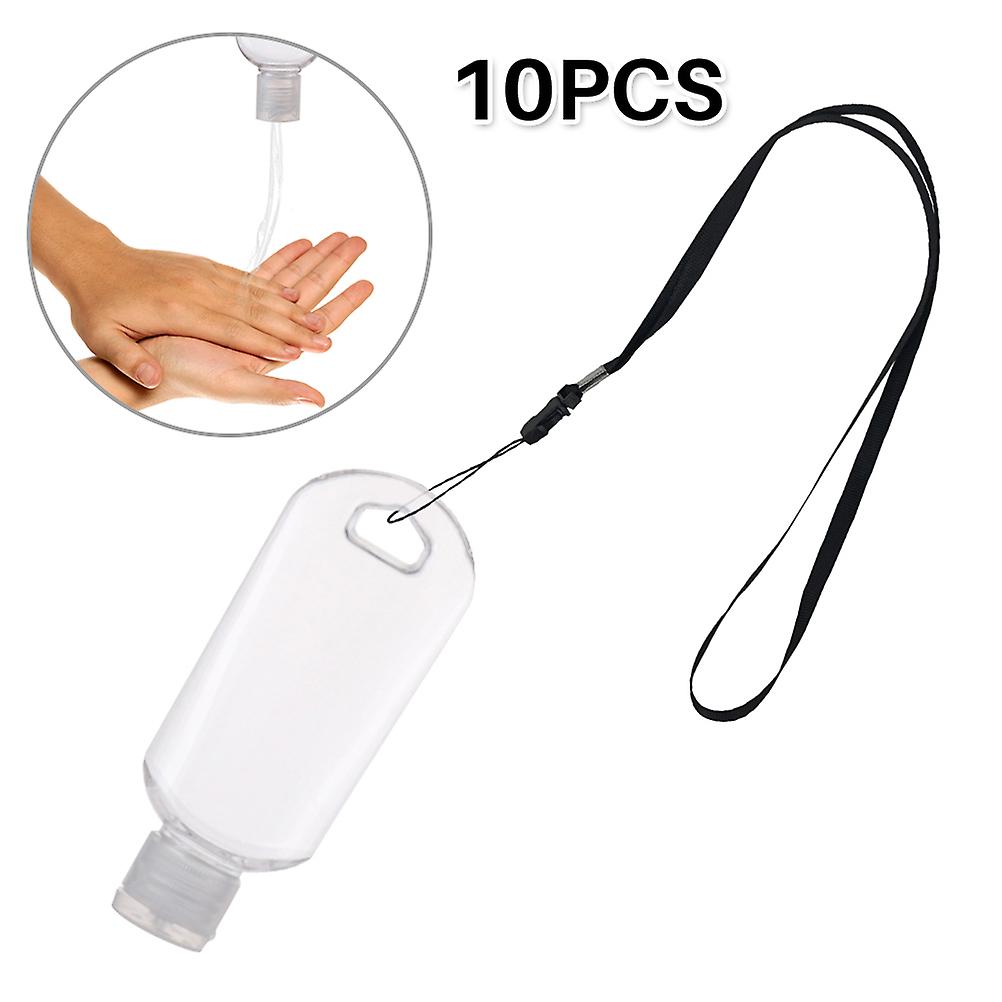 10PCS 50ML Hand Sanitizers Containers Transparent Empty Plastic Bottles Portable Hand Sanitizer Bottle
