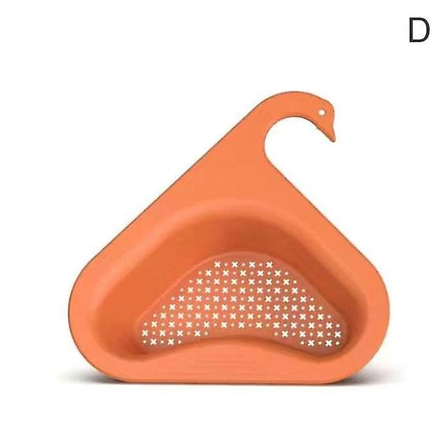 Sink Drain Basket Hanging Drain Rack Filtering Safe Durable Creative Swan Design Wet Dry Waste Separate Kitchen Accessories