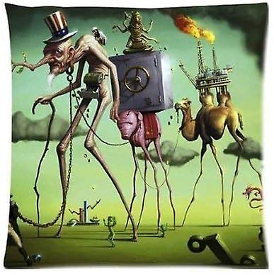 مخصص سلفادور دالي لوحات سريالية ديكور المنزل لينة رمي وسادة وسادة مخصص غطاء حالة وسادة وقائي مع سحاب قياسي مطبوع (
