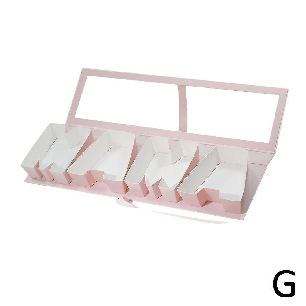 MAMA-Pink Window (G)$Cross-border Spot Creative Mother's Day Wedding Gift Box Digital Letter Combination Folding Packaging Gift Box Empty Box