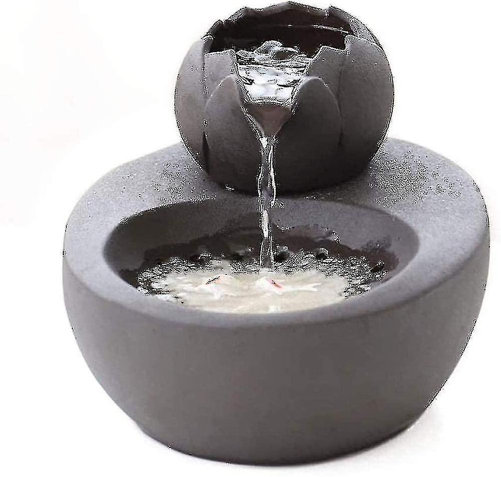 Kattdricksfontän, tyst kattvattendispenser keramik, svart