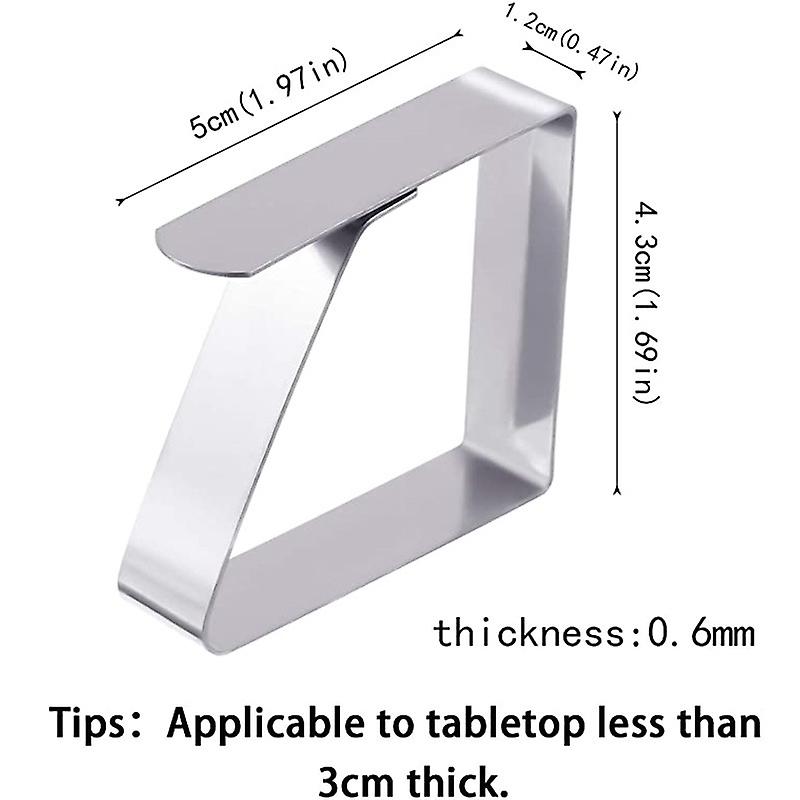 Tablecloth Clip Hook and Log Clip 12pcs（Silver）