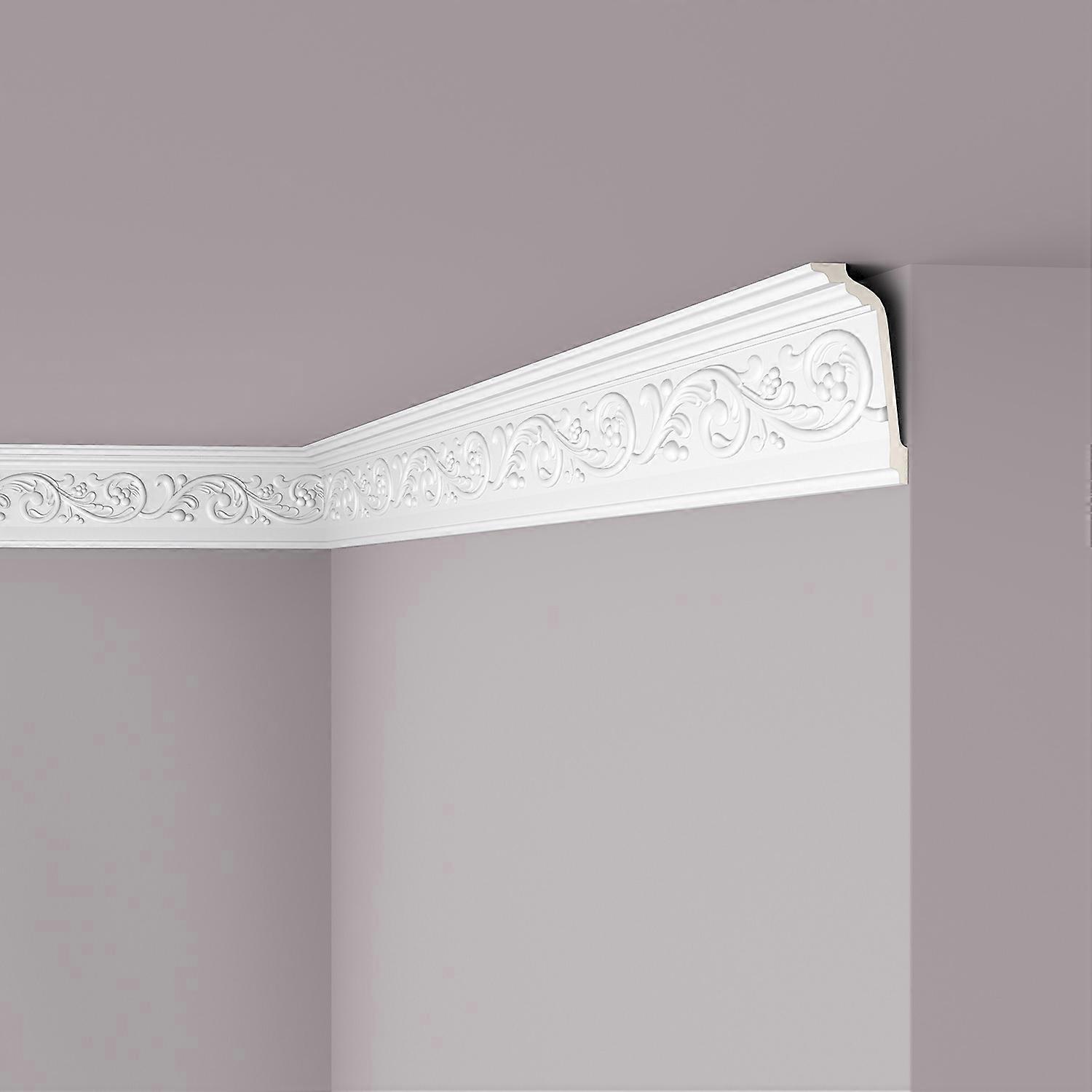 NMC 1 x Cornice moulding Z11 ARSTYL 200 cm x 6,9 cm x 14,8 cm white Rigid polyurethane foam pre-primed lightweight, sturdy, dimensionally stable