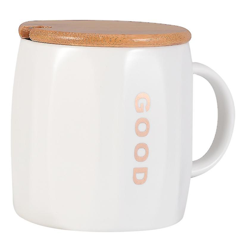 1pcs Tasse mit Holzdeckellöffel
