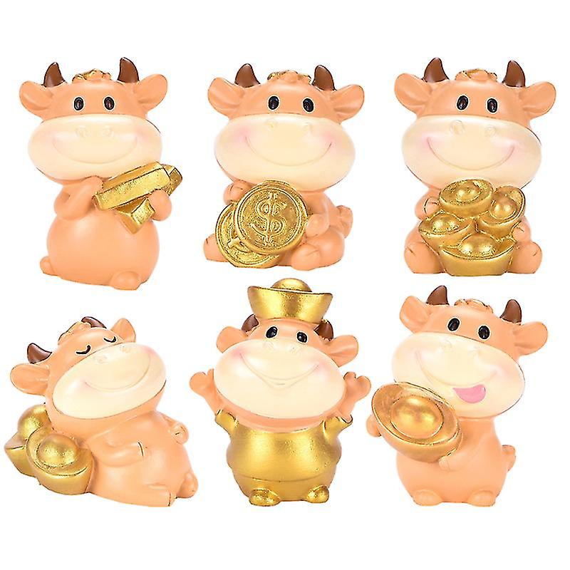 6pcs Ox Ornaments