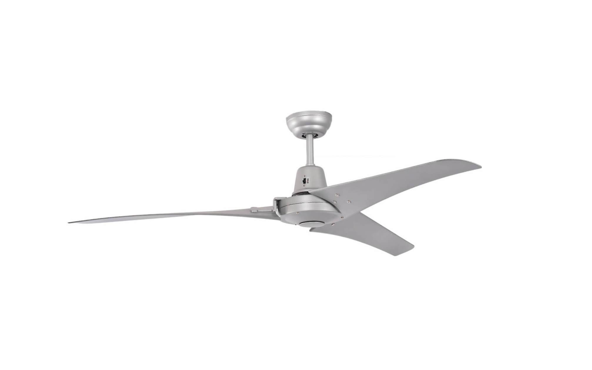 Industrial ceiling fan Vourdries Silver with wall control