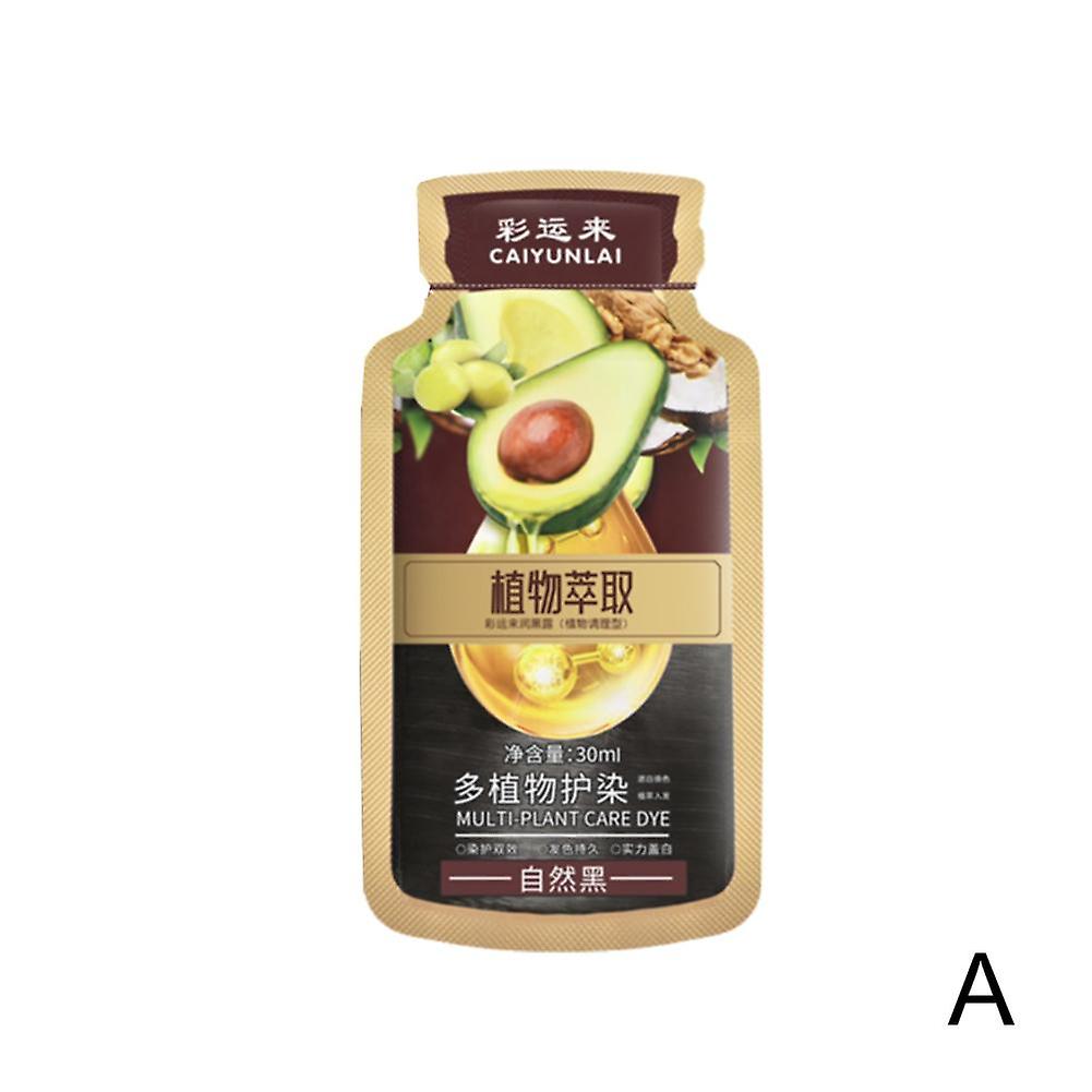 Shampooing colorant capillaire à bulles à l'avocat, coloration capillaire naturelle à base de plantes, 10 pièces x 30 ml
