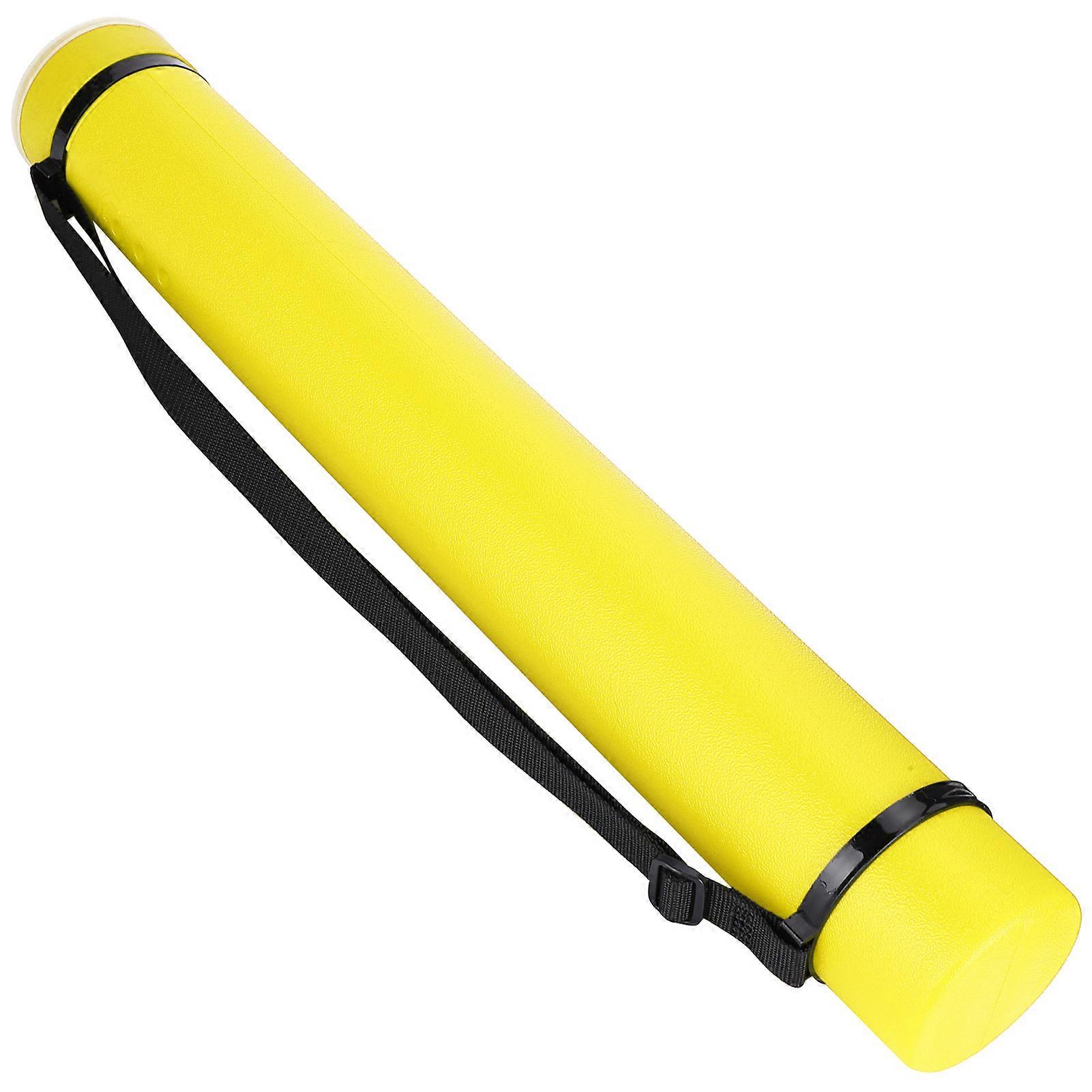 Drawing Storage Tube Extendable Thickened Telescopic Collection Poster Drafting CaseYellow