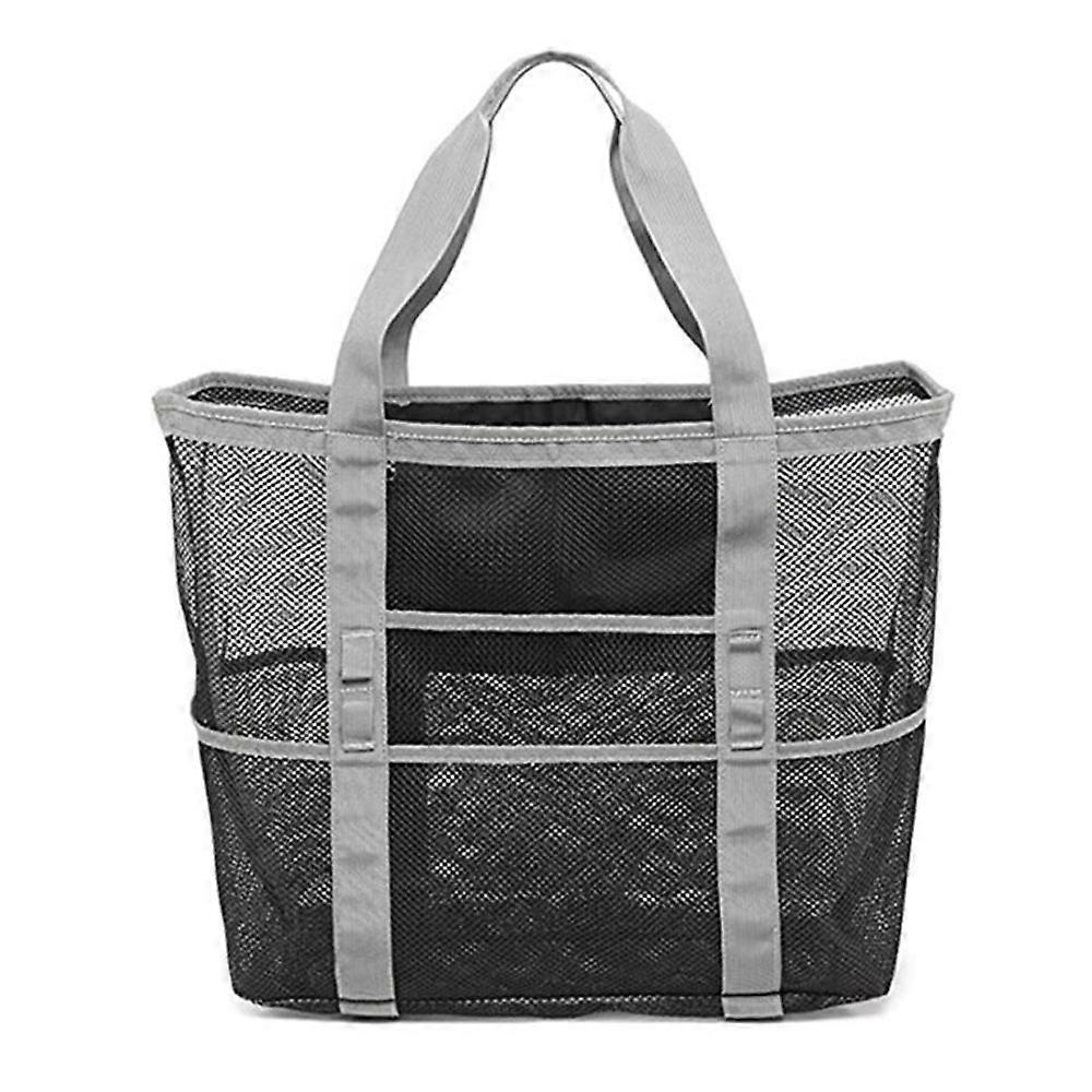 Large Beach Bag Pool Bags, Mesh Beach Tote for Toys, Towel, flip flops, Unfolded size about 42 * 38 * 20cm