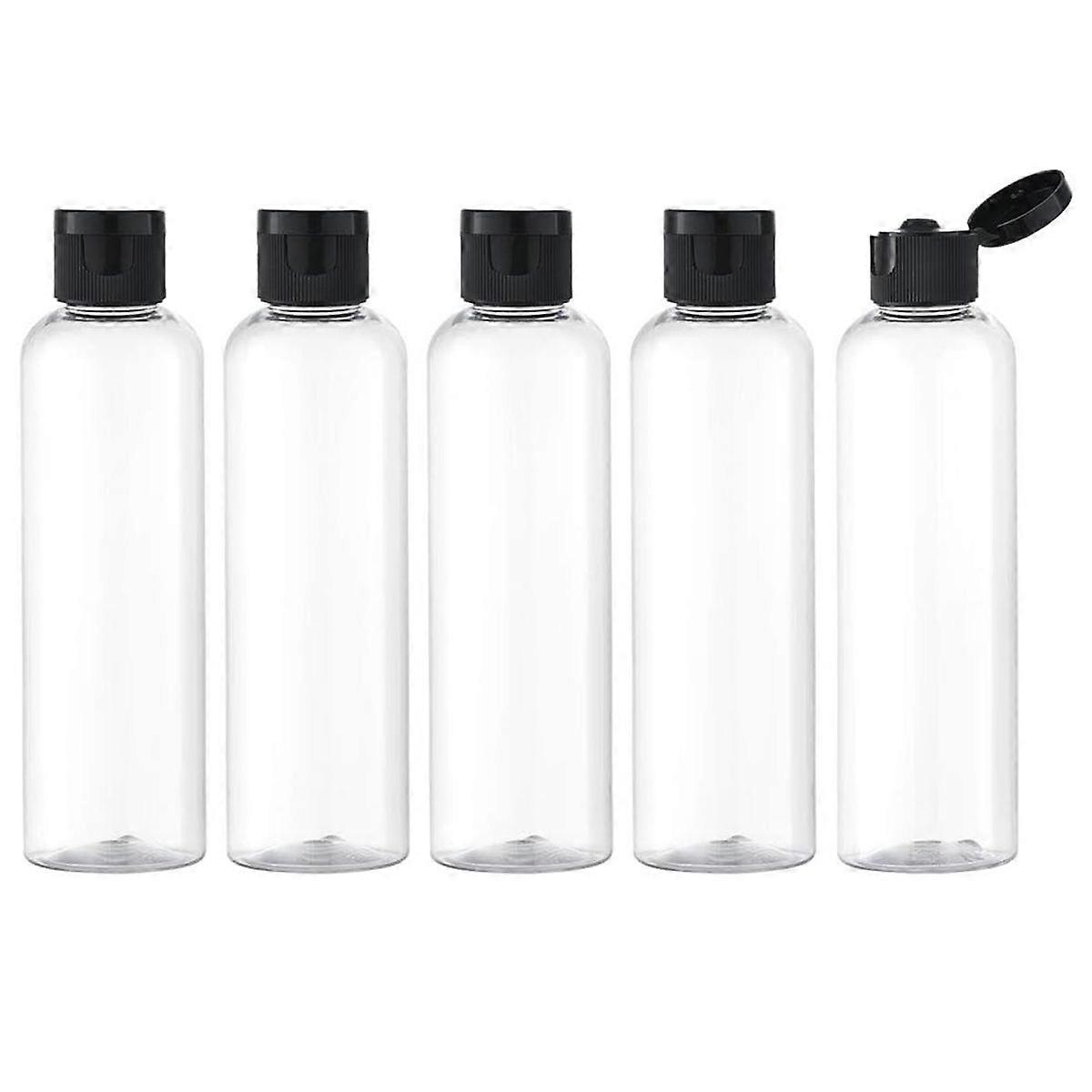 PET Travel Squeeze Bottles Clear Travel Size Bottles with Flip Cap Travel Bottles for Toiletries, Shampoo, Conditioner & Lotion, 5 Pack