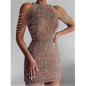 sachin and babi light blue dress All Over Sequin Dress Midi Dress, Rose Gold – Jolie Moi Retail main image 0