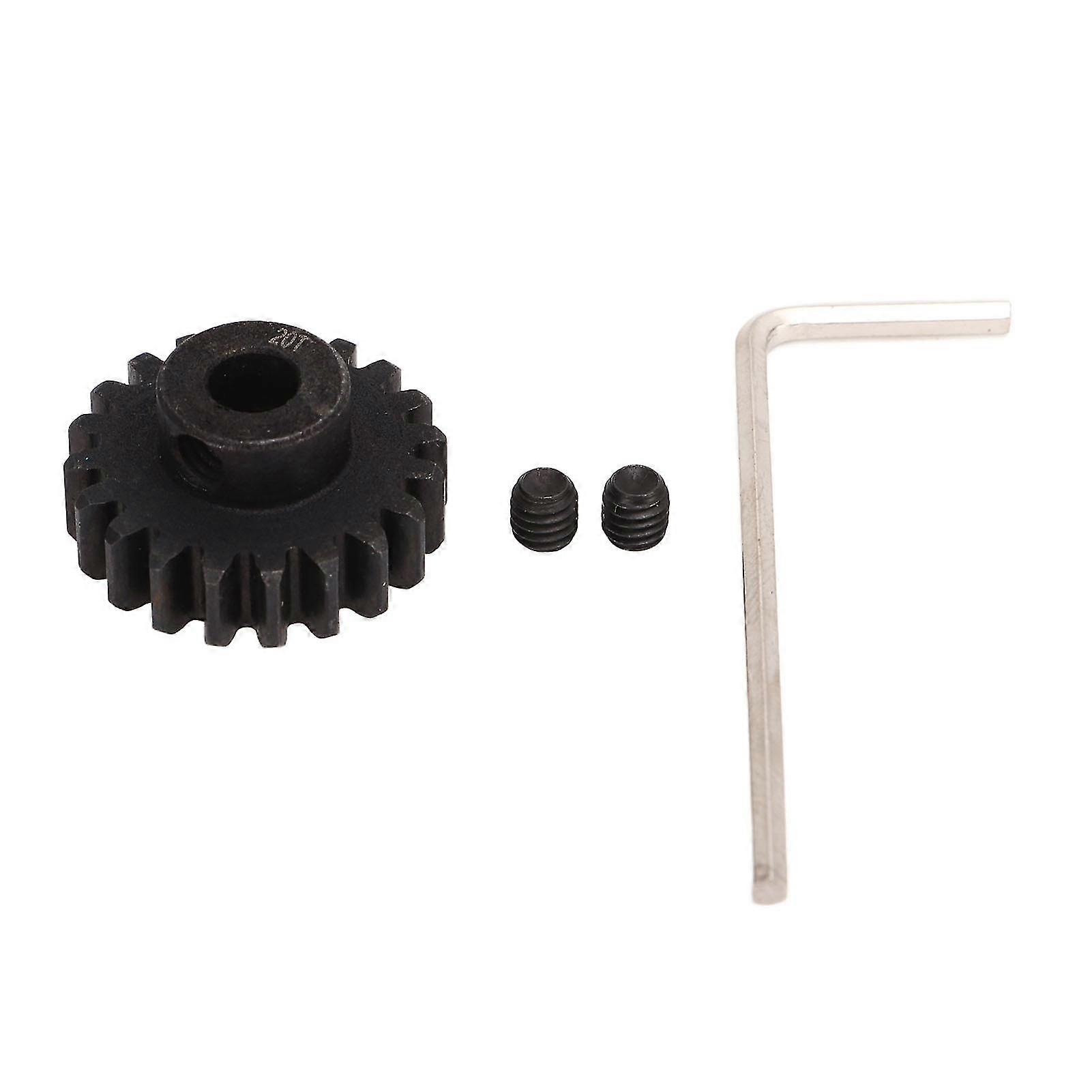 RC Motor Pinion Gear - 20T 22mm Diameter Steel with Rust Protection for Upgrade Replacement (Black)
