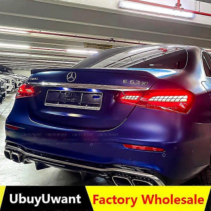 For Mercedes-Benz W213 E-class E43 E200 E300 E63 2020 2021 ABS Primer Color Rear Spoiler Tail Trunk Boot Wing