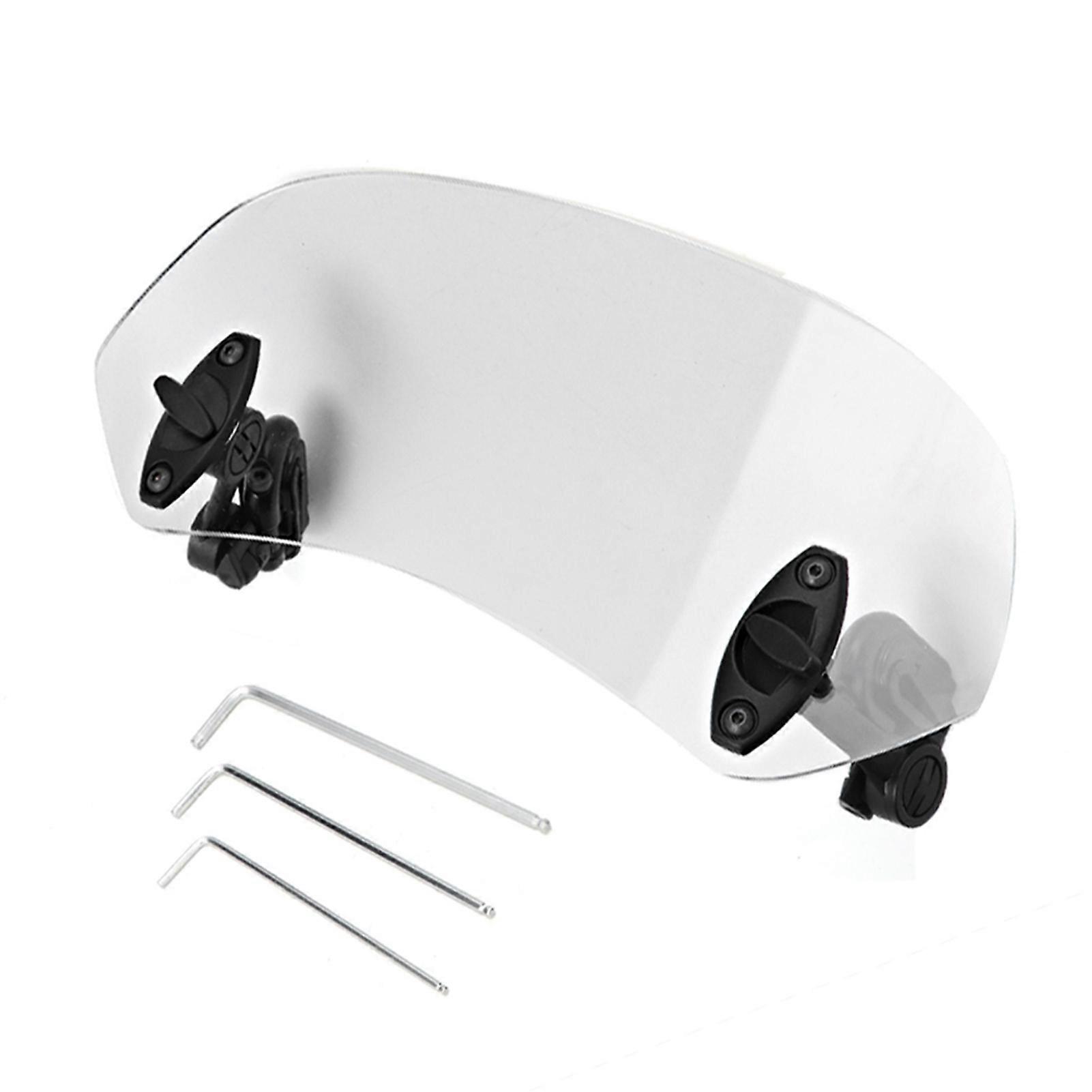 Universal Motorcycle Adjustable Clip On Windscreen Wind Deflector Windshield Accessories