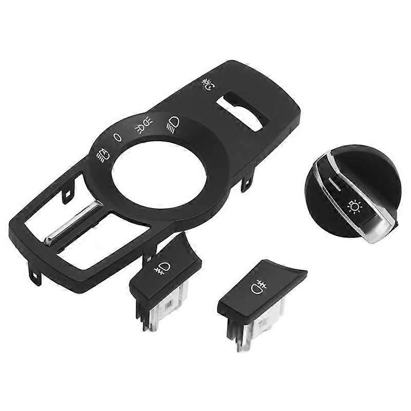 Headlight Switch Rotation Button Headlamp Control Panel Car Interior Accessories For 5 6 7 Series X3 X4 Glossy Black