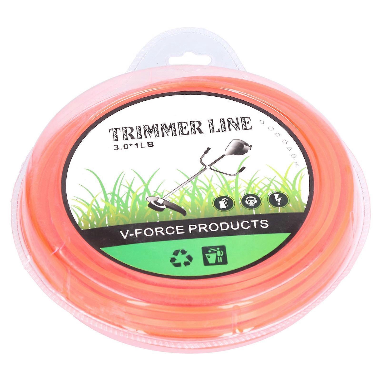 String Trimmer Replacement Line High Flexibility Easily Install Use Wear Resistant Mowing Nylon Trimmer Rope for MowersRed 3.0 Quadrate