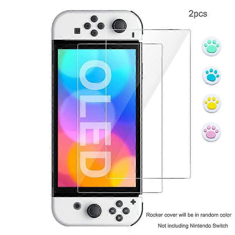 Screen Protector For Nintendo Switch, 9h Tempered Glass, Hard Protective Film For Oled Game Console