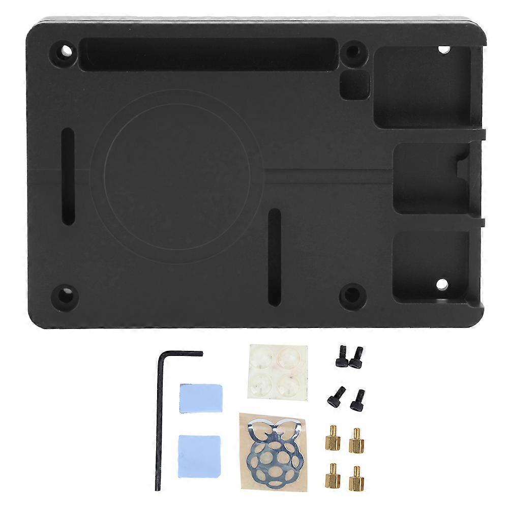 Custodia in metallo ultrasottile Cnc con guscio in lega di alluminio per Raspberry Pi 4 Modello B Migliore raffreddamento (nero)