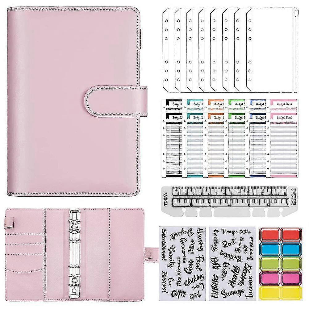 A6 Bani Buget Inel Binder -organizator Binder Cu Buzunare, Numerar Umplutură Buget Portofel Planificator Binder Pentru Economisirea Numerar B -CHN