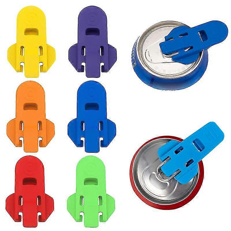 6 stk Cola Beverage Can Opener Easy Can Opener Portable Bottle Opener Multi Function Kitchen Gadget Tilbehør Random Color