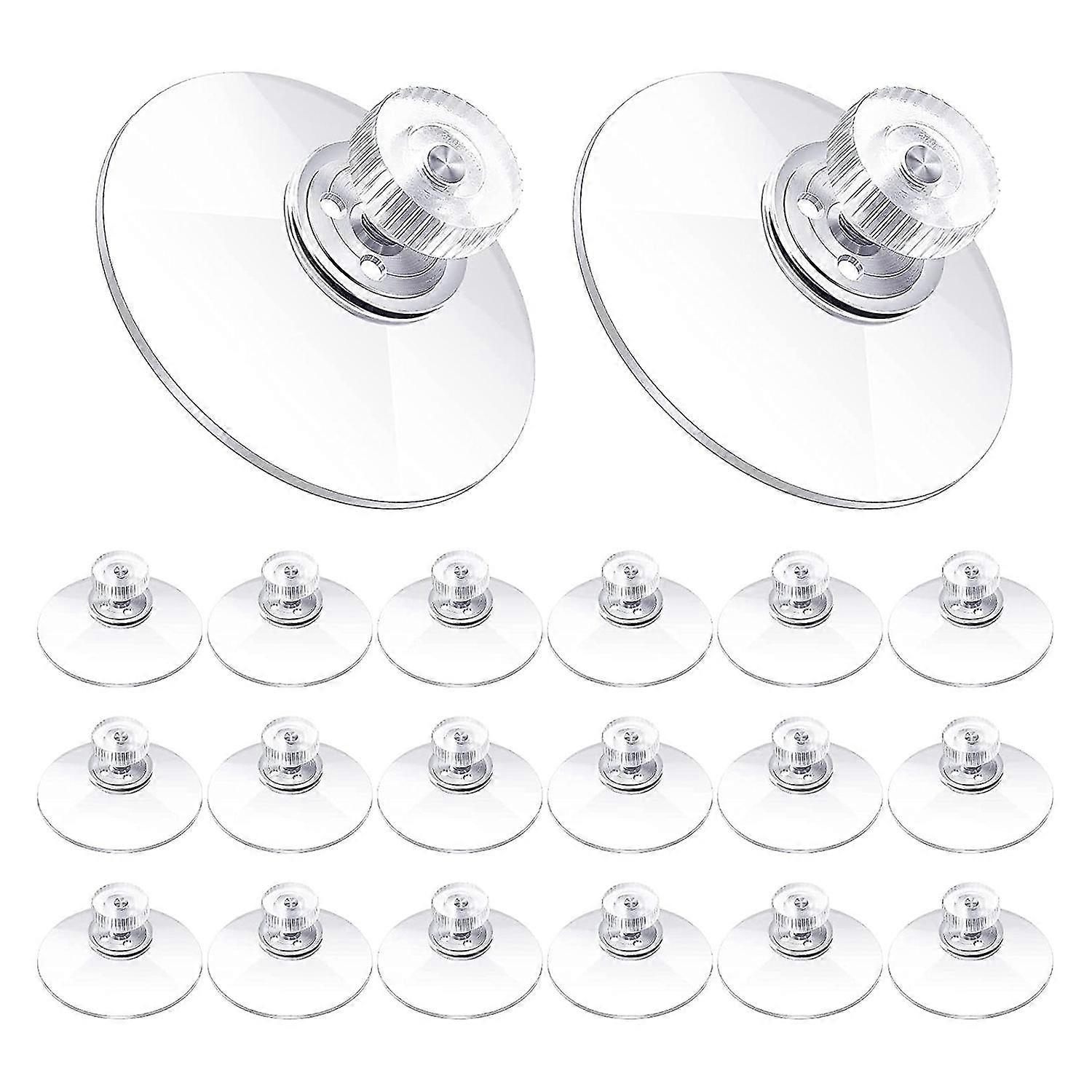 20 Stück Saugnapf Kunststoff Saugnäpfe 40mm Klar PVC Saugnapf Pads Starker Klebstoff Saughalter W