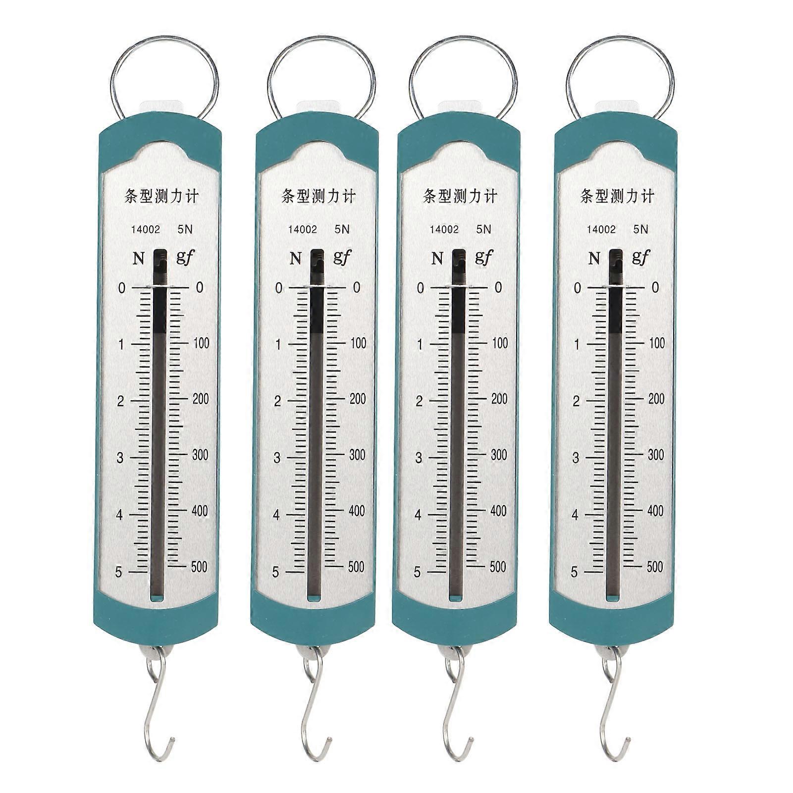 4pcs Spring Dynamometer 5N Accurate Portable Bar Force Meter for Physics Mechanical Experiment