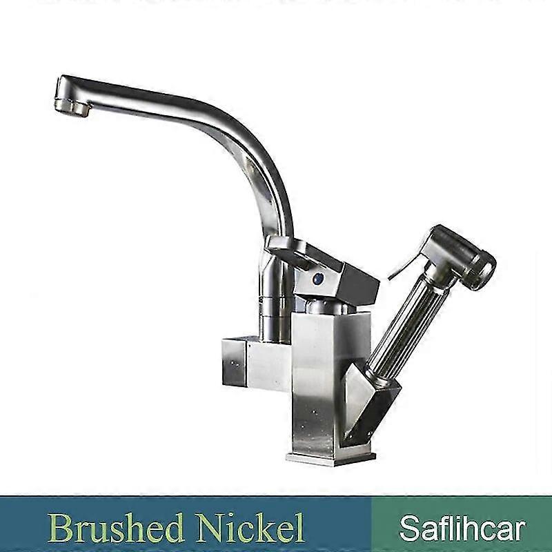 Hög kvalitetLyx Gyllene Köksblandare Dra ut Spray Med Bidé Varm Kall Mixer Kran 360 Rotation Svängbar Däck Montera Badrum Handfat Kran