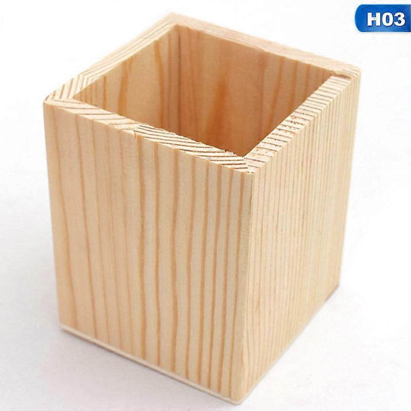 1PCS Table Wooden Pen Holder Office Desk Storage Box Multifunctional Organizer Desktop Plant Pencil Container Drawer Case
