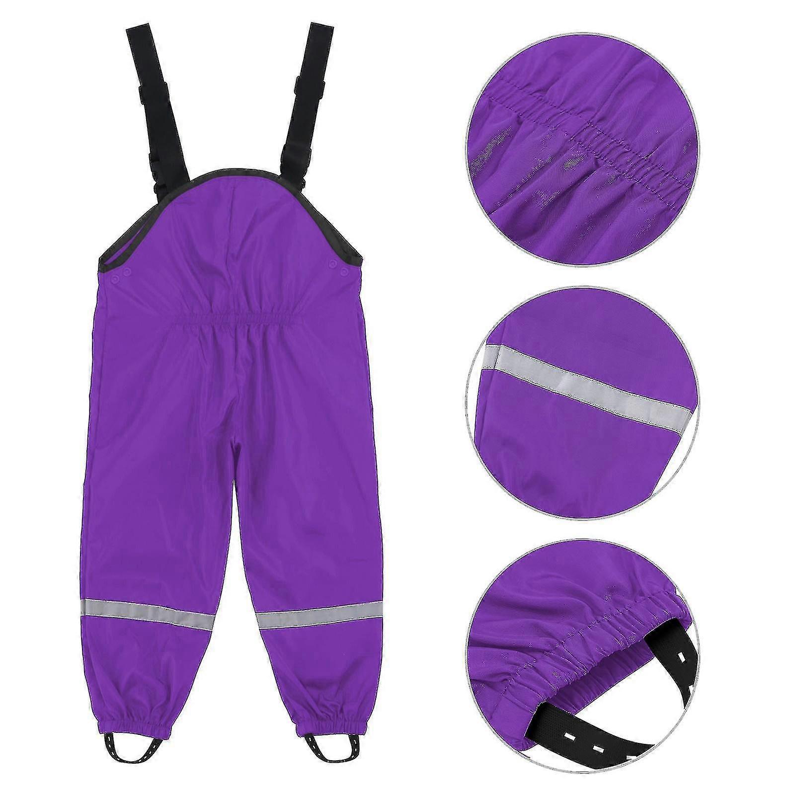Unisex Children's Rain Dungarees Windproof And Waterproof Mud Trousers