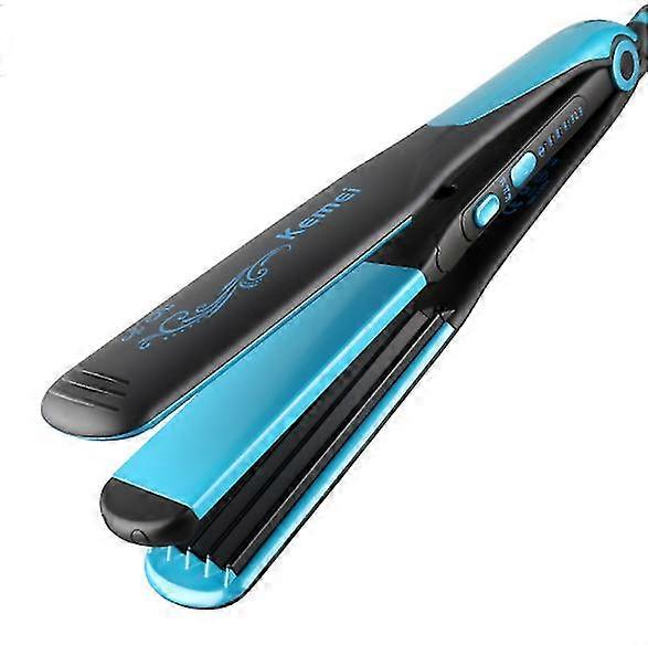 Two-in-one ceramic hair straightener, fast heating in 30 seconds(Blue)