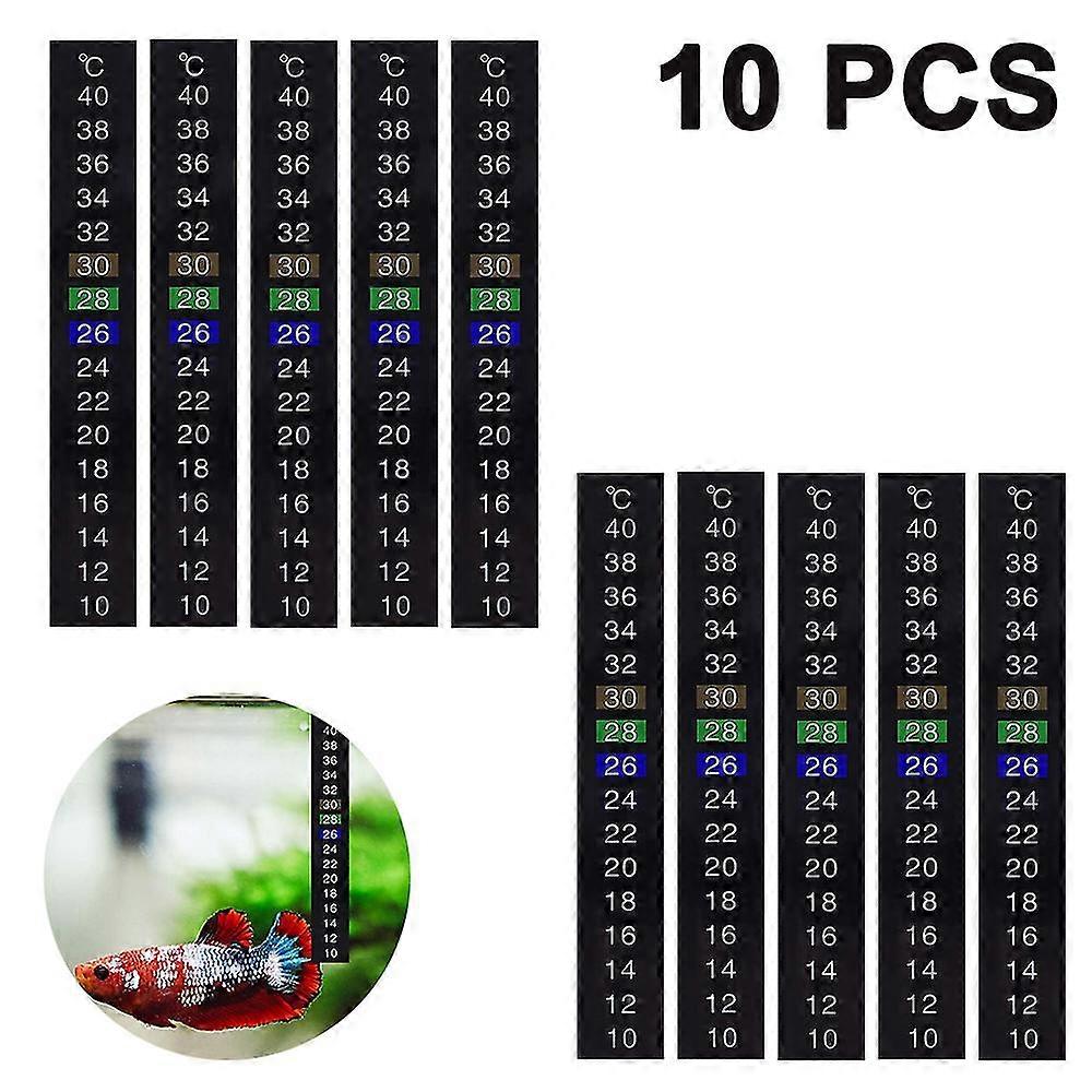 10 pcs aquarium thermometer digital display dual scale stickers